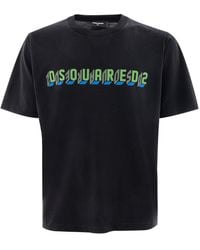 DSquared² - T-Shirt Over Met Logo - Lyst