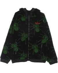 Iuter - Sweat A Capuche Zippe En Fourrure D'Araignee Pour Hommes Noir - Lyst