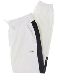 Kangol - Lichtgewicht Heritage Taped-Sweatbroek Voor Gebroken Wit - Lyst