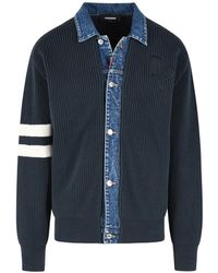 DSquared² - Vest Blauw Halsband Denim - Lyst