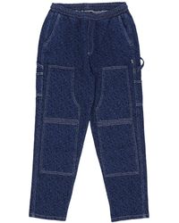 DOLLY NOIRE - Monogram Laser Carpenter Broek Blauwe Lange Herenbroek - Lyst