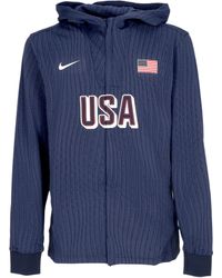 Nike - Lightweight Sweatshirt With Zip Hood For Dri-Fit Adv Basketball Game Jacket Team Usa - Lyst