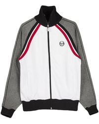 Sergio Tacchini - Ghibli Tracktop Trainingsjack Voor Wit/Donkergrijs/Melange - Lyst