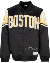 KTZ - Jacket Bomber Nba Ce Snap Satin Jacket Boscel Zwart/Origineel Teamkleuren - Lyst