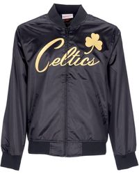 Mitchell &amp; Ness - Herren Nba Big Face 4.0 Satinjacke Hardwood Classics Boscel Schwarz/Originale Teamfarben - Lyst