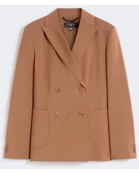 Max Mara - Double-Breasted Jacket Leather - Lyst