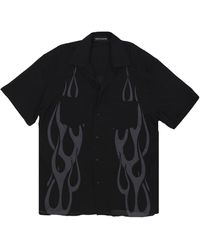 Vision Of Super - Herren Kurzarmhemd Flames Shirt Schwarz/Grau - Lyst