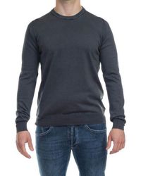 Alpha Studio - Col Rond Long Manche Au-4000Cs 1001 Asfal - Lyst