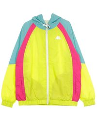 Kappa - Authentique Coupe-Vent Homme 90 Bertes Citron Vert/Vert Clair/Fuchsia - Lyst
