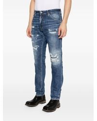 DSquared² - Jeans Azul Hombre Efecto De Peluche Vivia - Lyst