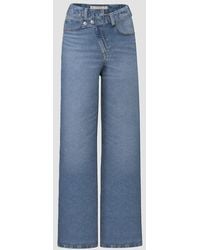 Guess - Jeans Large Jambe Femme Bleu - Lyst