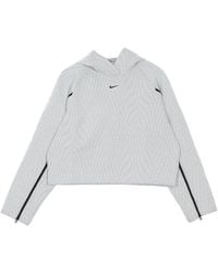 Nike - Leichtes Damen-Sweatshirt Mit Kapuze W Sportswear Tech Pack Hoodie All Over Jacquard Weib/Schwarz - Lyst