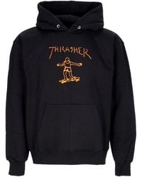 Thrasher - Gonz Hoodie Herenhoodie Zwart/Oranje - Lyst