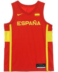 Nike - Camiseta Sin Mangas De Baloncesto Para Hombre Olympics Nike Jersey Limited Spain Road Challenge Rojo/Oro Medio Oeste - Lyst
