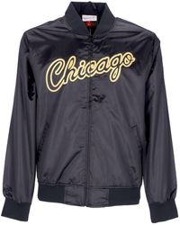 Mitchell &amp; Ness - Herren Nba Big Face 4.0 Satinjacke Hardwood Classics Chibul Schwarz/Originale Teamfarben - Lyst