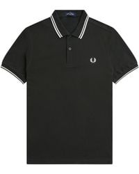 Fred Perry - T-Shirt En Polo Verde - Lyst