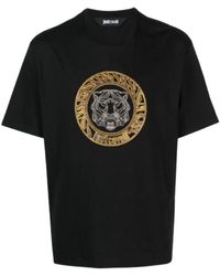 Just Cavalli - T-Shirt mit Logo-Verzierung - Lyst