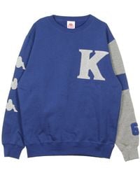 Kappa - Authentisches Benchi Herren-Sweatshirt Mit Rundhalsausschnitt, Blau Md/Grau Lt - Lyst
