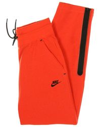 Nike - Lichtgewicht Trainingsbroek Voor Sportswear Tech Fleece Chili Rood/Zwart - Lyst