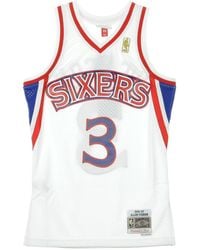 Mitchell &amp; Ness - Basketball Tank Top Nba Swingman Jersey Hardwood Classics No 3 Allen Iverson 1996-97 Phi76E Home - Lyst
