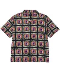 Huf - Shirt Met Korte Mouwen Pop Top Rayon Geweven Shirt X Pleasures Zwart - Lyst
