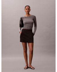 Calvin Klein - Vrouwen Trui Minirok Zwart - Lyst