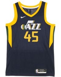 Nike - Basketbaltanktop Voor Nba Swingman Jersey Icon Edition 2020 Nr. 45 Mitchell Donovn Utajaz College/Zonnewijzer - Lyst
