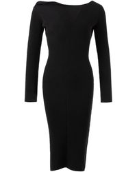Tom Ford - Vestido Negro En Maglina - Lyst
