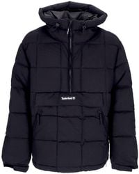 Timberland - Anorak Puffer Anorak Zwart Donsjack Voor - Lyst