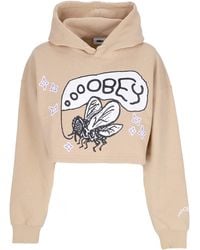 Obey - Kylo Baby Hood Conjuntos A Juego Sudadera Con Capucha Corta Para Mujer Con Leche De Avena - Lyst