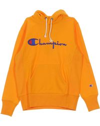 Champion - Herensweater Met Capuchon Lichtoranje - Lyst
