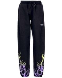 Phobia - Leichte Herren-Trainingshose Lightning Pants Schwarz/Lila/Gelb - Lyst