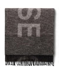 Borbonese - Frauen Logo Schal Grau - Lyst