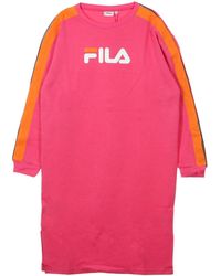Fila - Mitsuki Damesjurk Met Knoopsluiting, Roze Duizendblad/Mandarijnoranje - Lyst