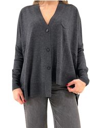 MEIMEIJ - Cardigan Uber Frau Asymmetrisch - Lyst