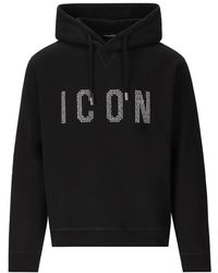 DSquared² - Cool Fit Black Hoodie - Lyst