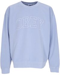 Obey - Lightweight Crewneck Sweatshirt Pigment Collegiate Extra Heavy Crew Fleece - Lyst