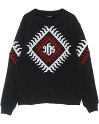 IHS - Lightweight Crewneck Sweatshirt Sponge Graphic Flames Sweatshirt - Lyst