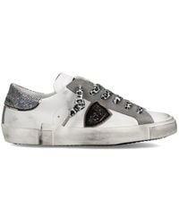 Philippe Model - Damesschoenen Vml2 Parijs X Metal Leo_Blanc Noir - Lyst
