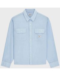 Guess - Hemd Mit Patch Mann Blau - Lyst