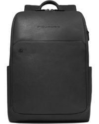 Piquadro - Leather Backpack Pc 15.6' With Fast Check Ca6503B3-N - Lyst