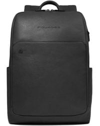 Piquadro - Lederrucksack Pc 15.6' Mit Schnellem Check Ca6503B3-N Schwarz - Lyst