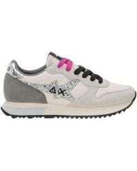 Sun 68 - Stargirl Glitter Logo Sneakers - Lyst