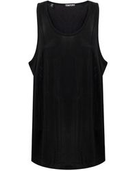 Tom Ford - Top Smanicato Semitrasparente - Lyst
