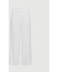 Marella - Satijnen Broek Witte Wol - Lyst