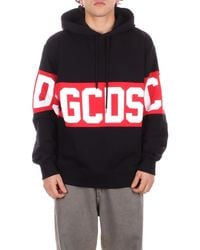 Gcds - Camiseta De Hombre Z0Mlqe138F004 999R Logo Hoodie Negro Rojo - Lyst