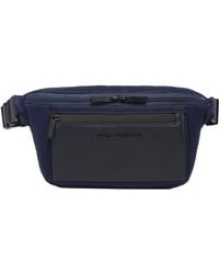 Piquadro - Herren Leder Und Stoff Taille Tasche Ca2174S136-Blu Blau - Lyst
