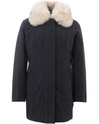 Peuterey - Technical Trench Coat With Fur Collar - Lyst