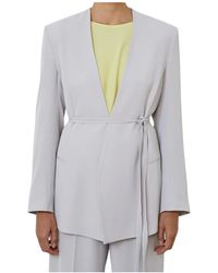 MEIMEIJ - Mujer Sobre Chaqueta Con Cinturon - Lyst