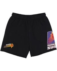 Mitchell &amp; Ness - Pantalones Cortos De Chandal Para Hombre, Sudadera Nba Postgame Vintage Logo De Forro Polar, Pantalones Cortos Phosun Negro - Lyst